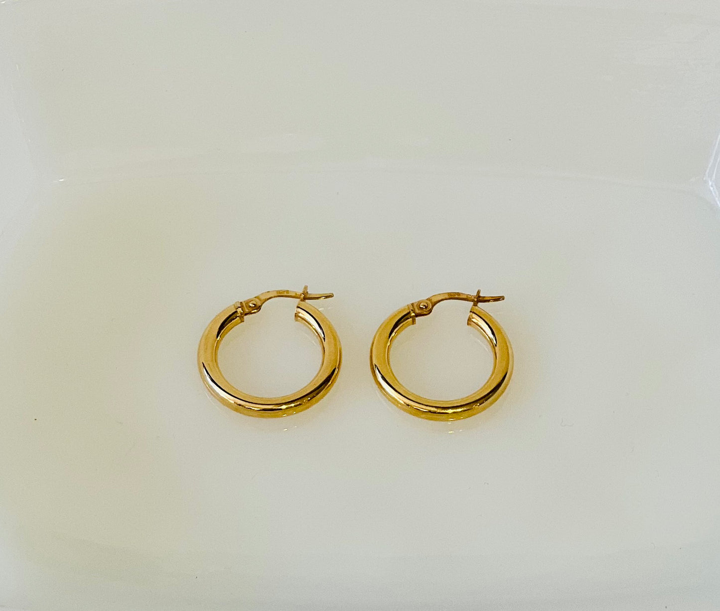 10k Solid Gold Tube Hoops