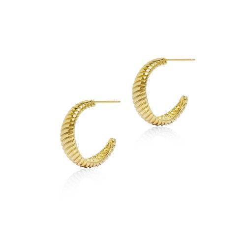 Gold Vermeil Croissant Hoops