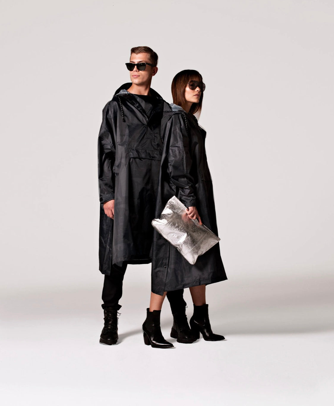 Rainkiss Black Art Camo Rain Poncho
