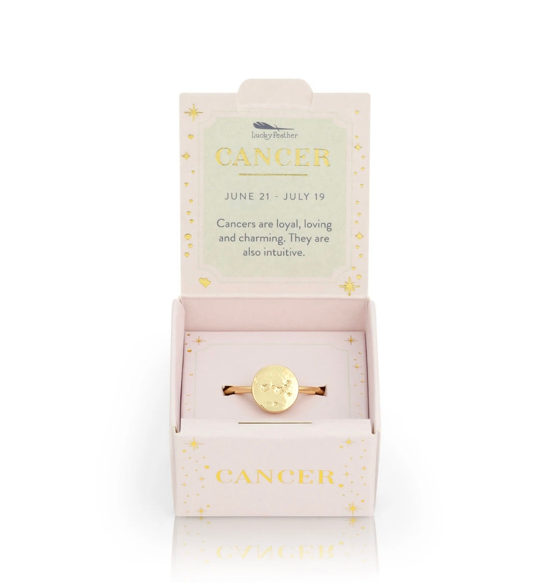 Lucky Feather Zodiac Ring