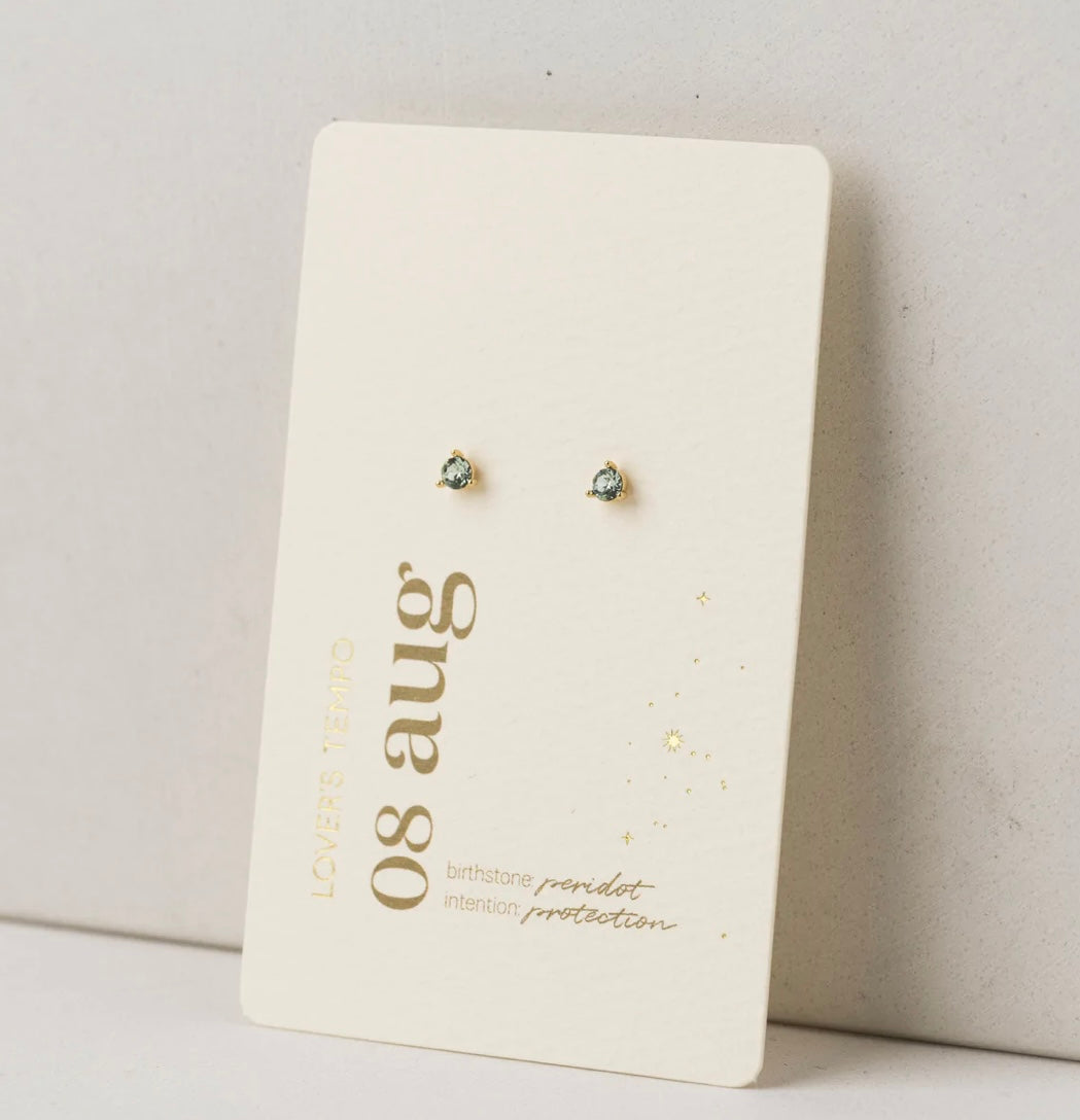Lover’s Tempo Kaleidoscope Birthstone Gold Stud Earrings
