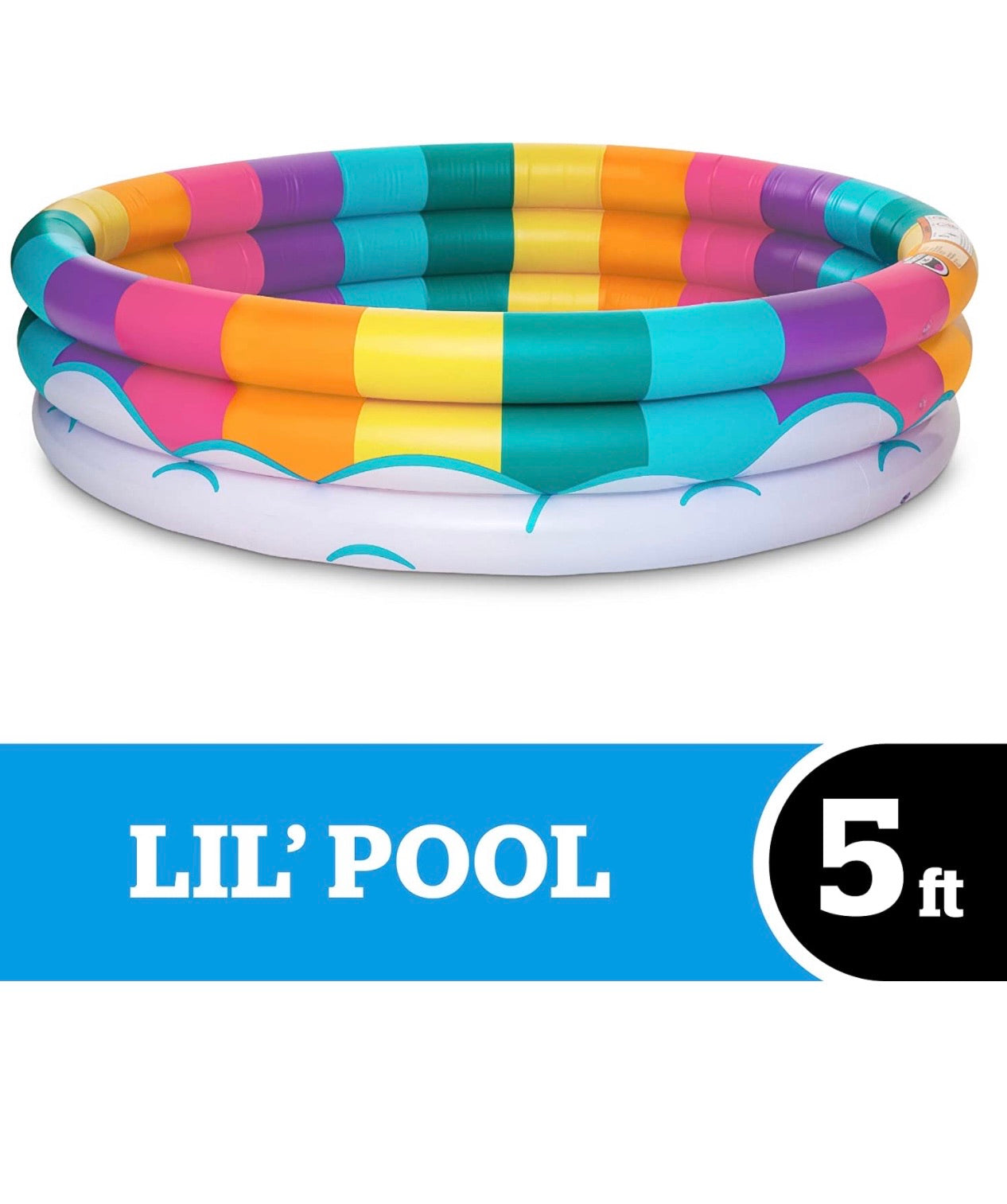 Rainbow Inflatable Kiddie Pool