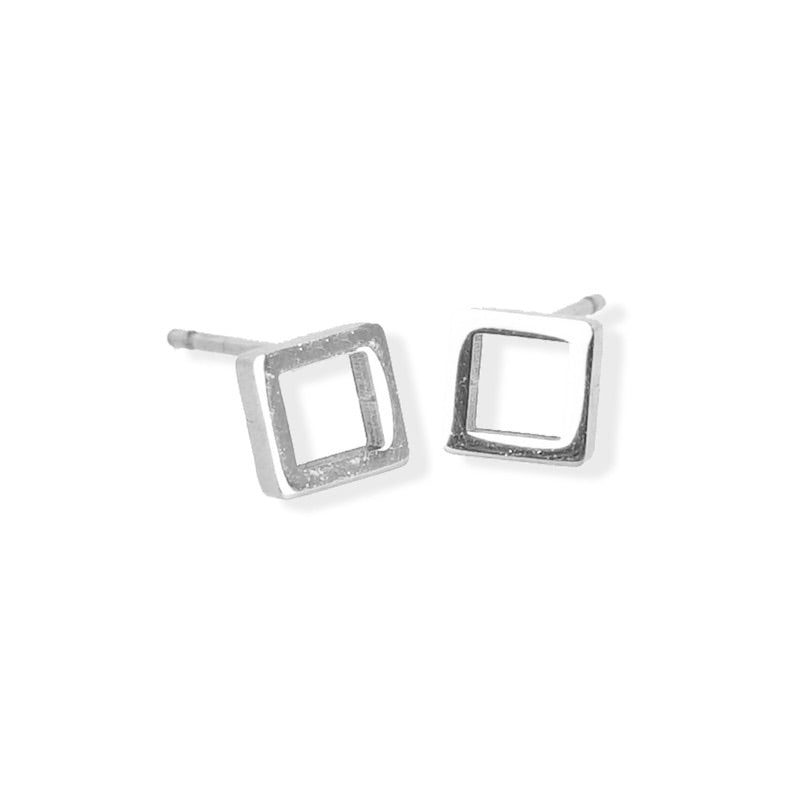 jj+rr Open Square Studs