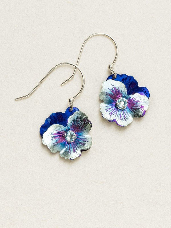 Holly Yashi Garden Pansy Drop Earrings