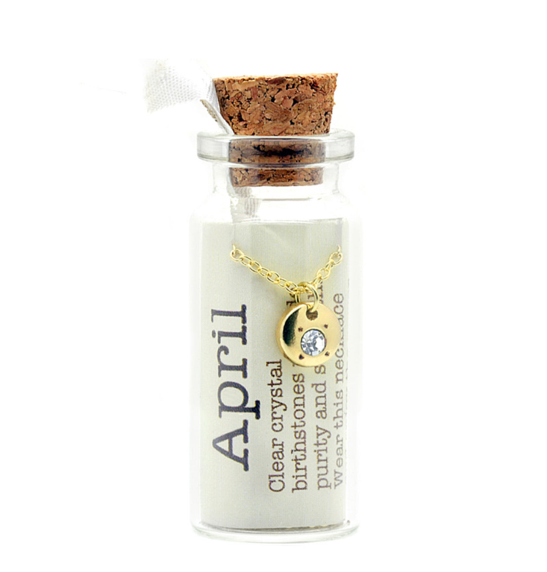 Lucky Feather Bottled Birthstone Necklace