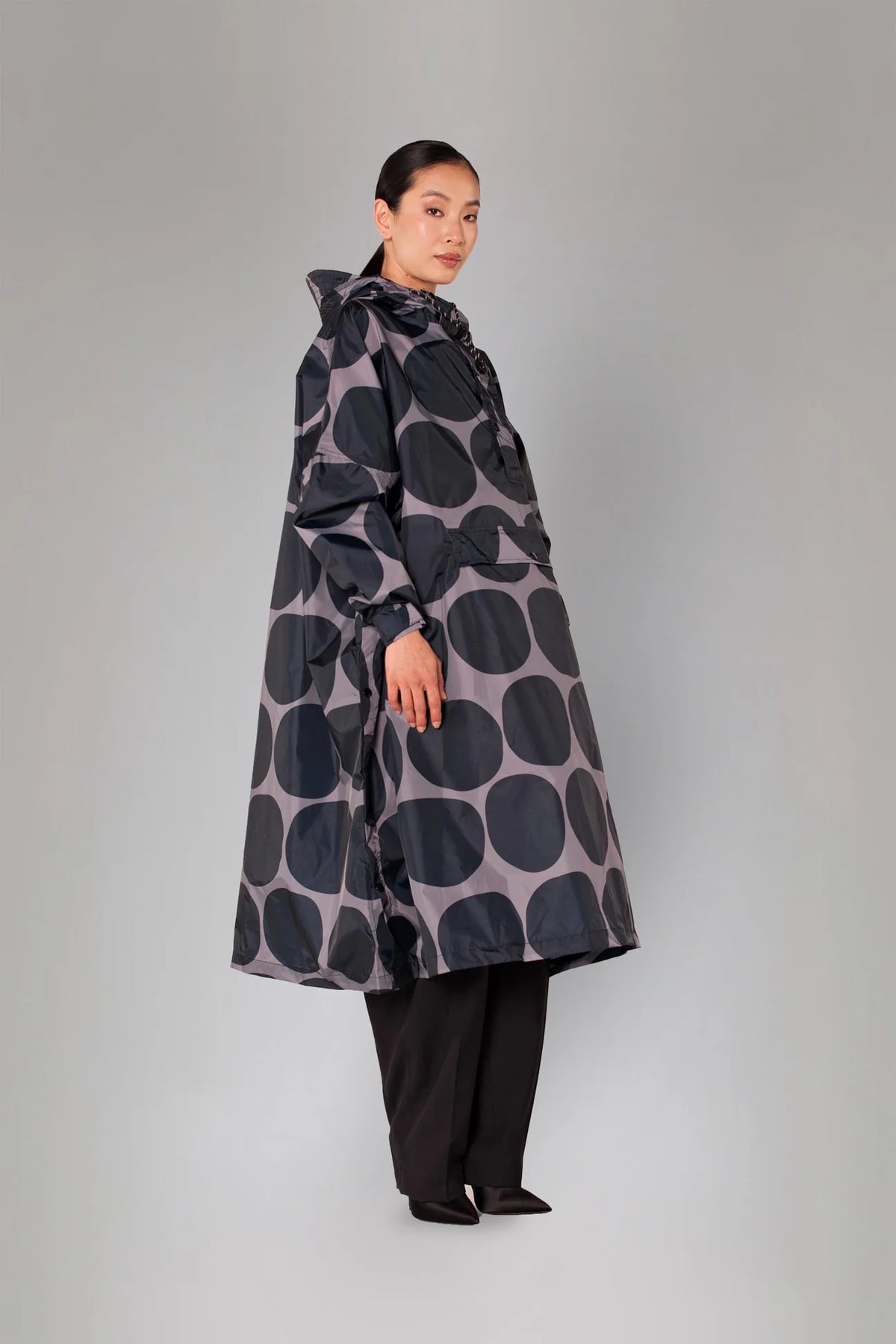 Rainkiss Black Polka Dot Rain Poncho