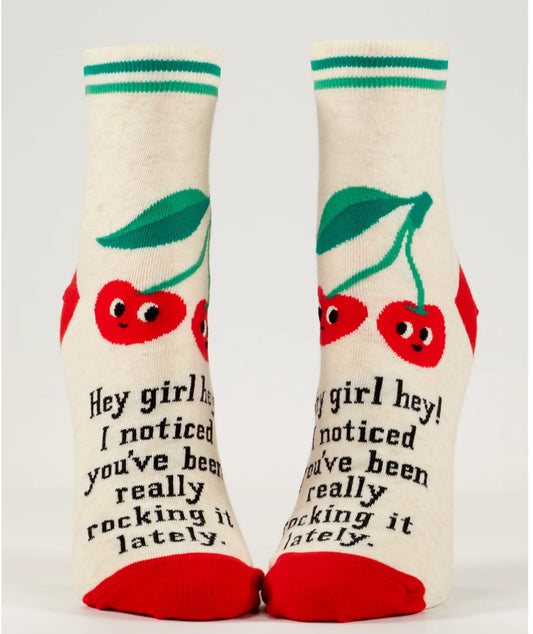 Blue Q Hey Girl Hey! I Noticed You've Been Really Rocking It Lately. Ankle Socks