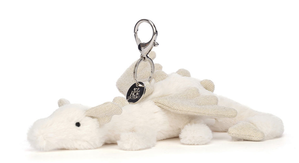 JellyCat Snow Dragon Bag Charm