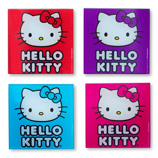 Hello Kitty Glass Coaster Set