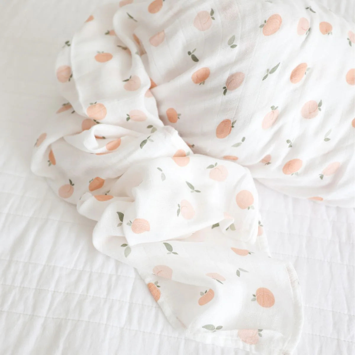 Lulujo Peaches Swaddle Blanket