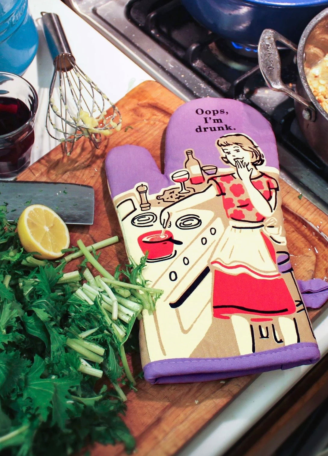 Blue Q Oven Mitt I’m Drunk
