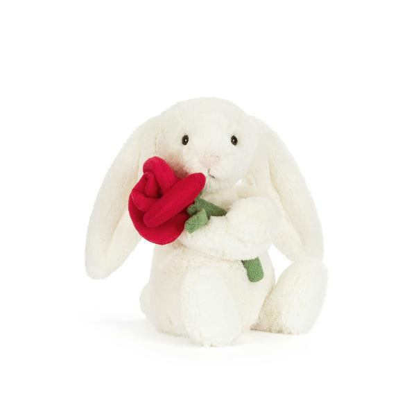 JellyCat Cream Bunny With Rose
