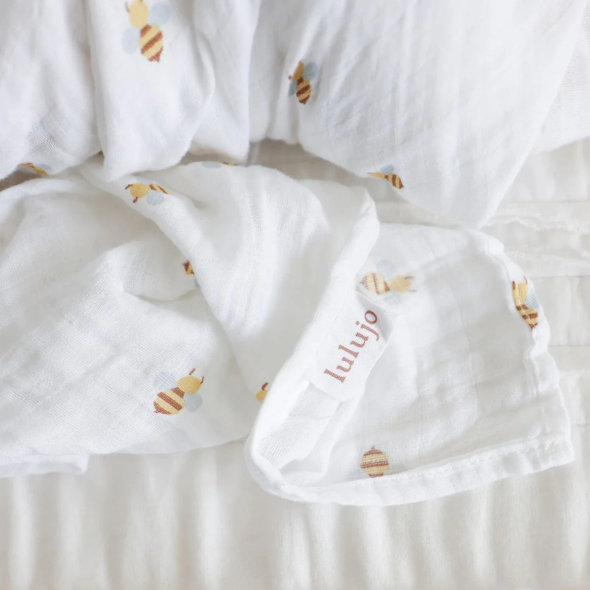 Lulujo Bees Swaddle Blanket