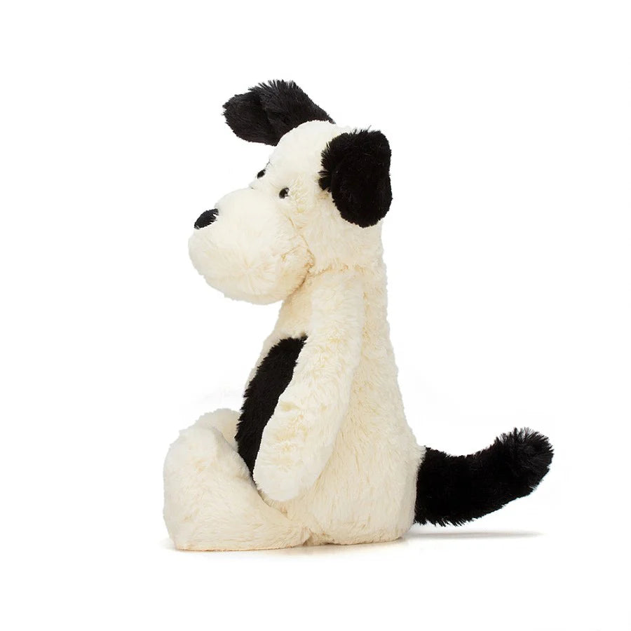 JellyCat Bashful Black & Cream Puppy