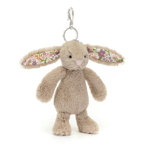 JellyCat Blossom Beige Bunny Petal Bag Charm