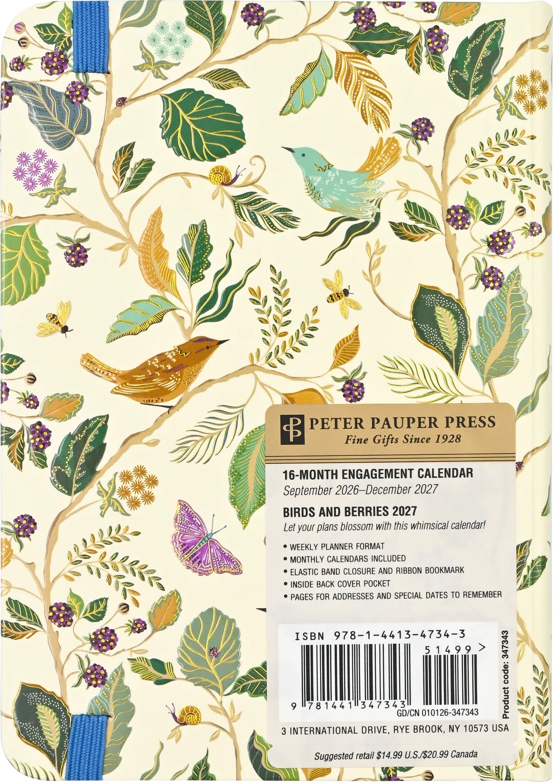 2027 Birds & Berries Weekly Planner