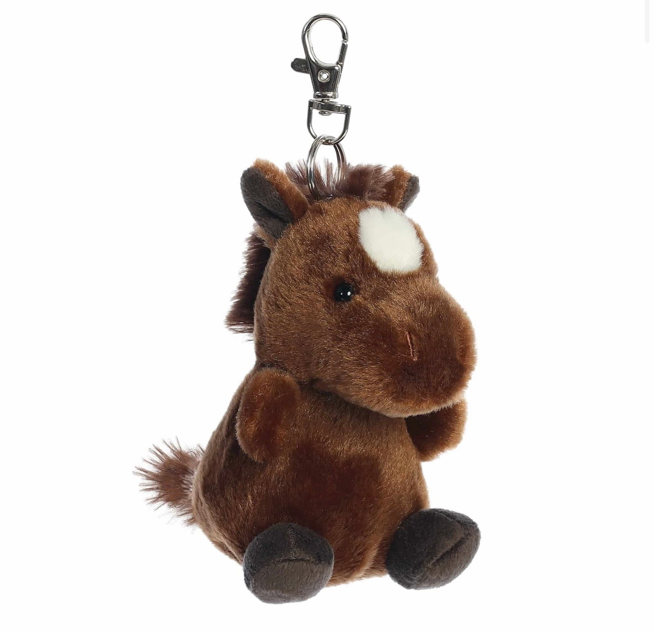 Palm Pals Truffle Brown Horse Clip On Keychain
