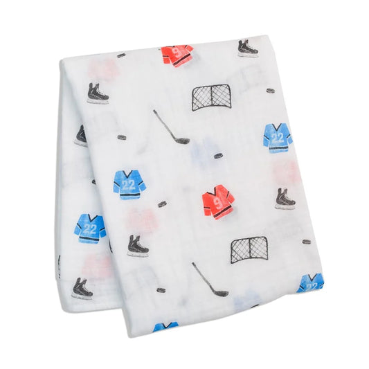Lulujo Hockey Swaddle Blanket