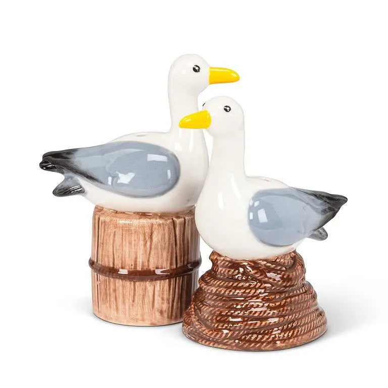 Perching Seagull Salt & Pepper Shakers