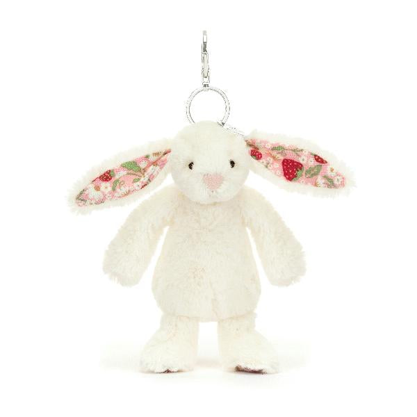 JellyCat Blossom Cream Bunny Berry Bag Charm