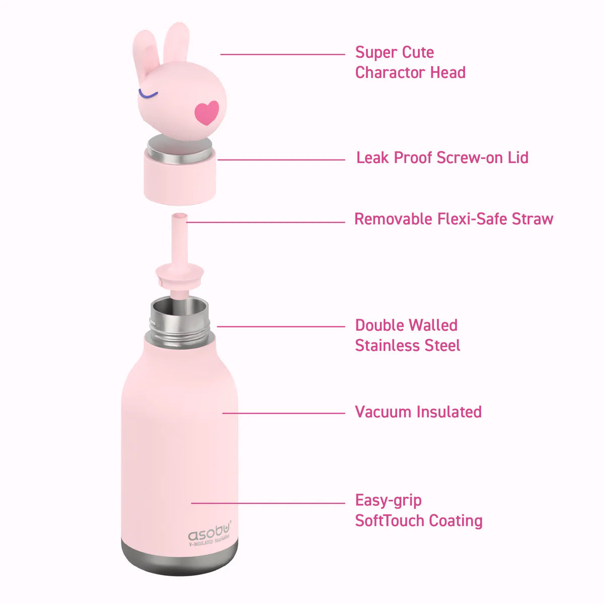 Asobu Bestie Bunny Water Bottle