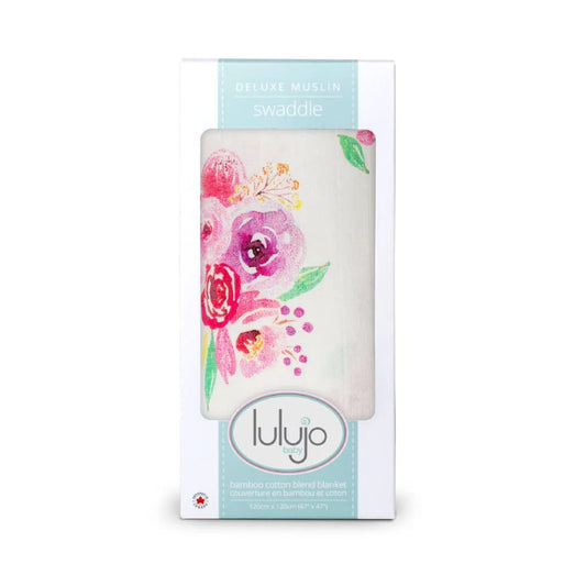 Lulujo Posies Swaddle Blanket