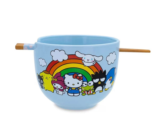 Hello Kitty & Friends Ramen Bowl With Chopsticks