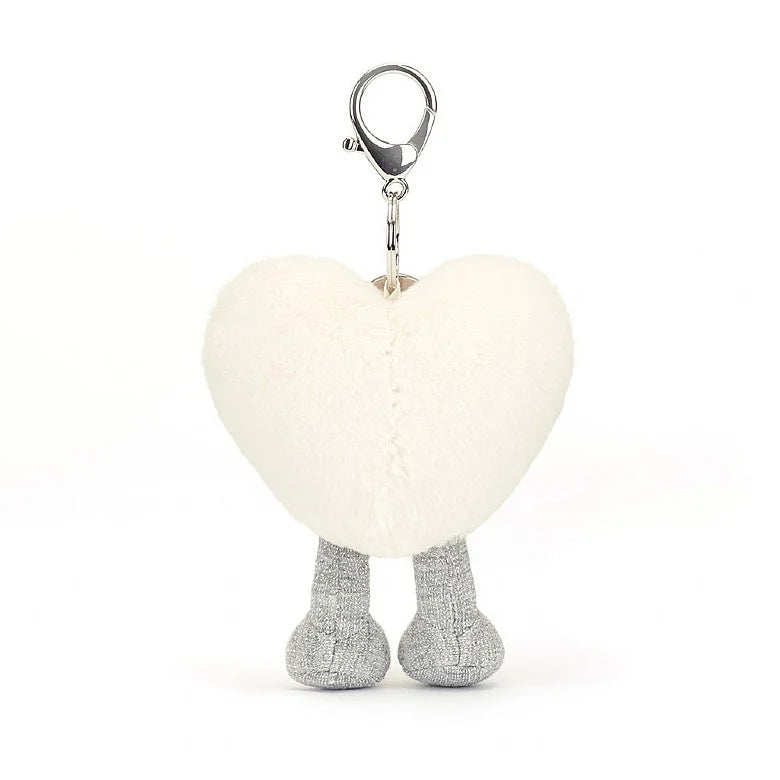 JellyCat Amuseable Cream Heart Bag Charm