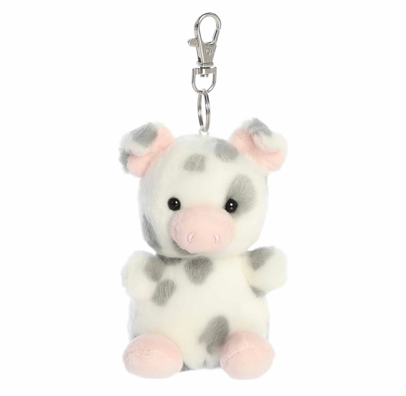 Palm Pals Piggles Spotted Pig Clip On Keychain