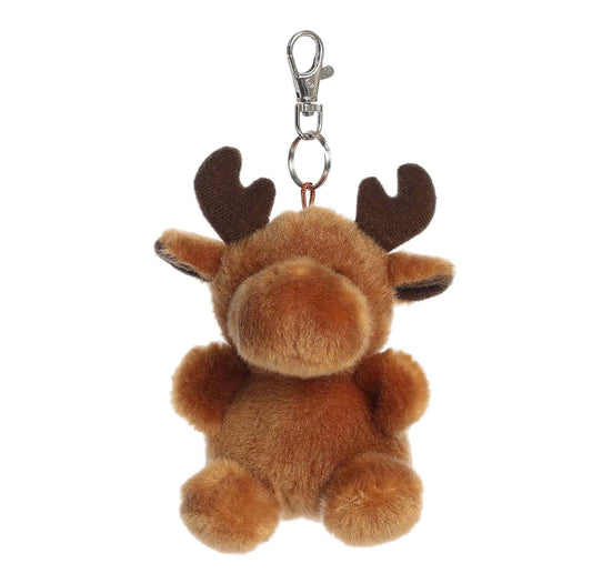 Palm Pals Cinnamon Moose Clip On Keychain