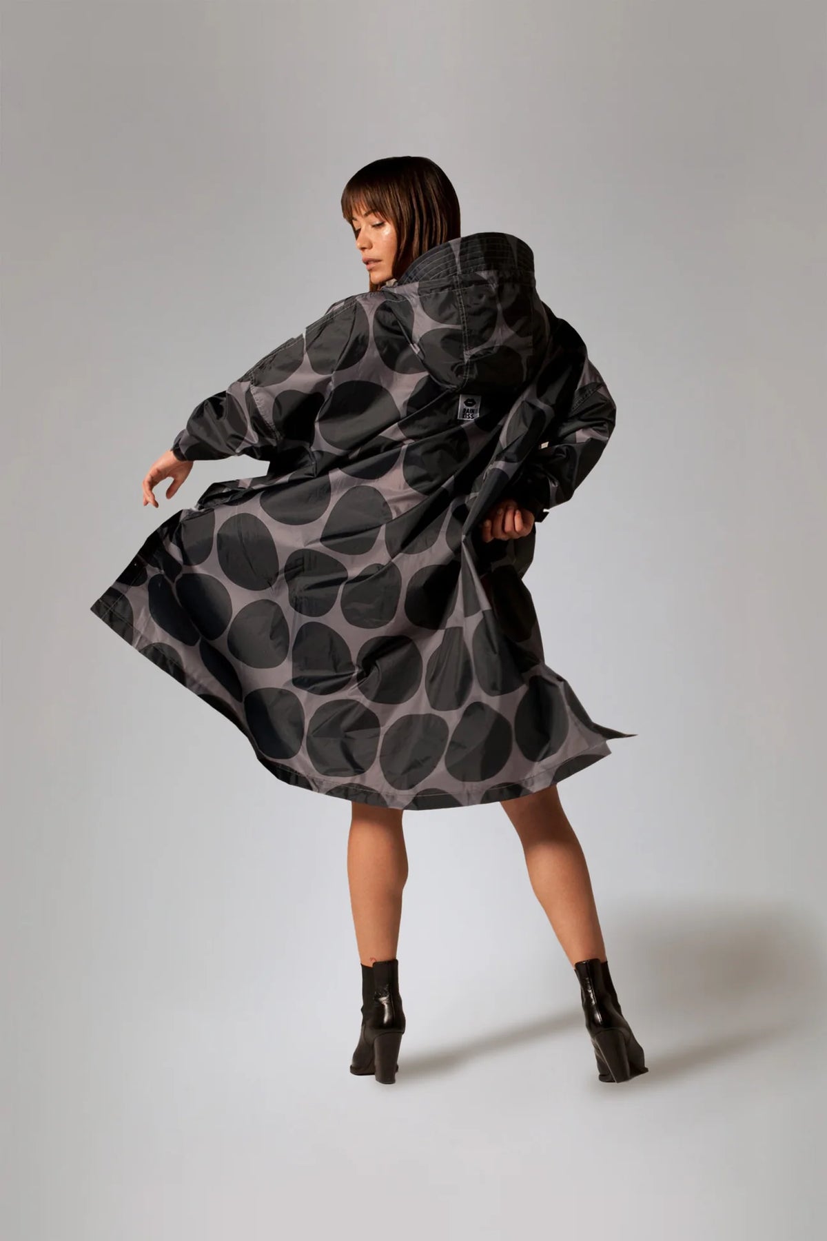 Rainkiss Black Polka Dot Rain Poncho