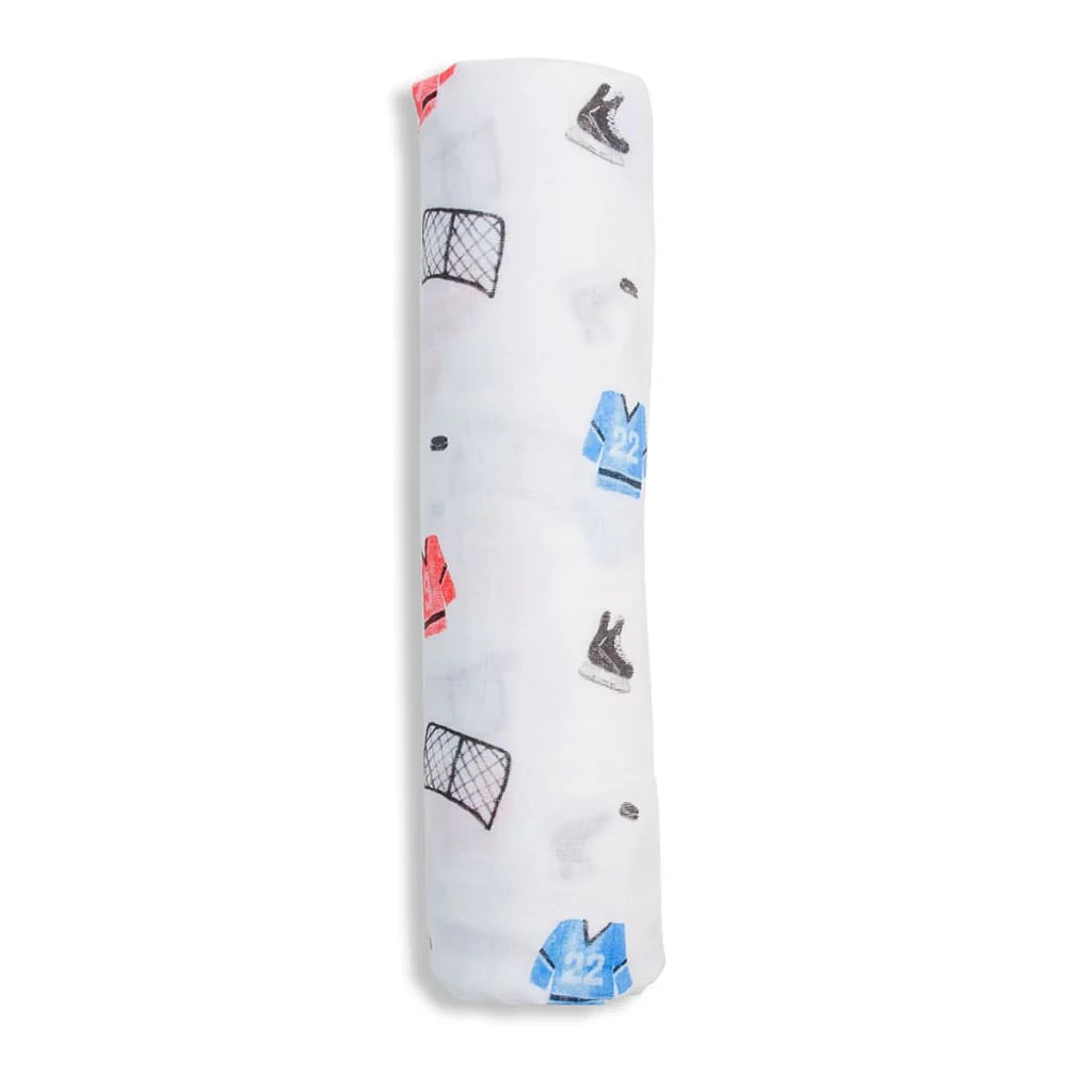 Lulujo Hockey Swaddle Blanket