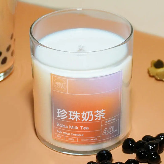 ArtketGoods Boba Milk Tea Soy Wax Candle