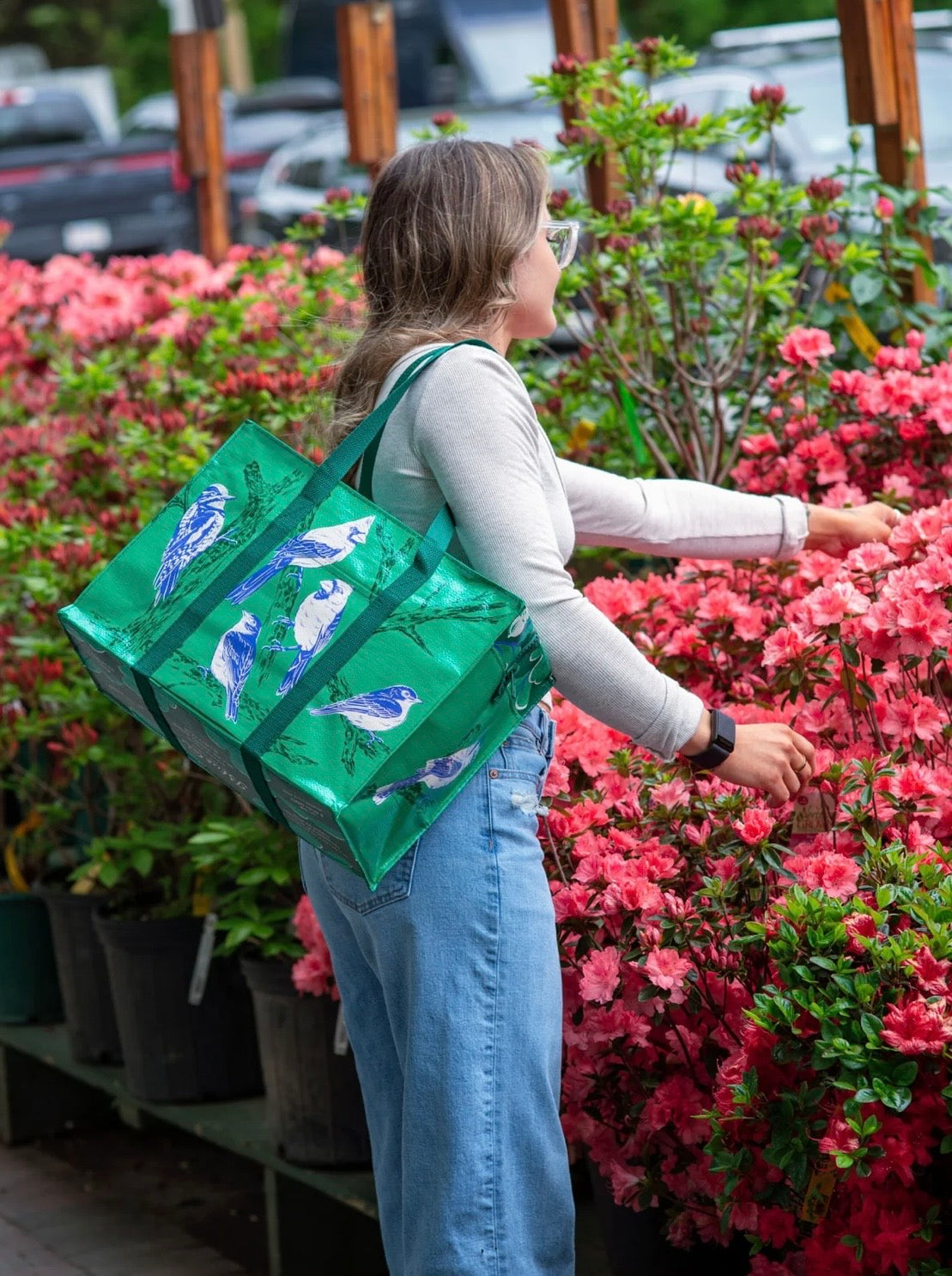 Blue Q Shoulder Tote Songbird