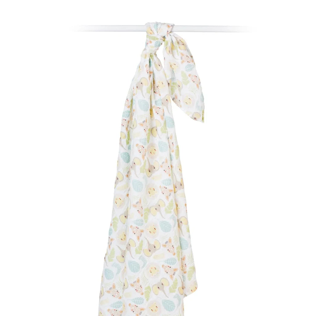 Lulujo Jungle Safari Swaddle Blanket
