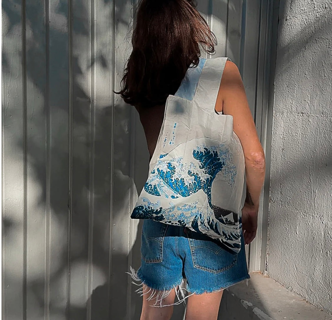 LOQI Hokusai Great Wave Recycled Bag