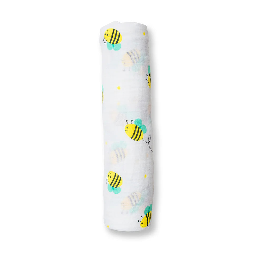 Lulujo Bumble Bee Swaddle Blanket