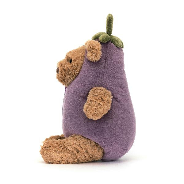 JellyCat Bartholomew Bear Eggplant