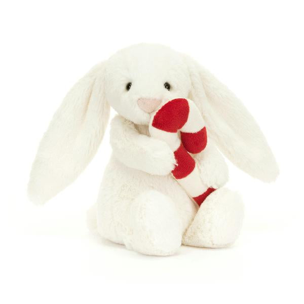 JellyCat Bashful Bunny With Candy Cane