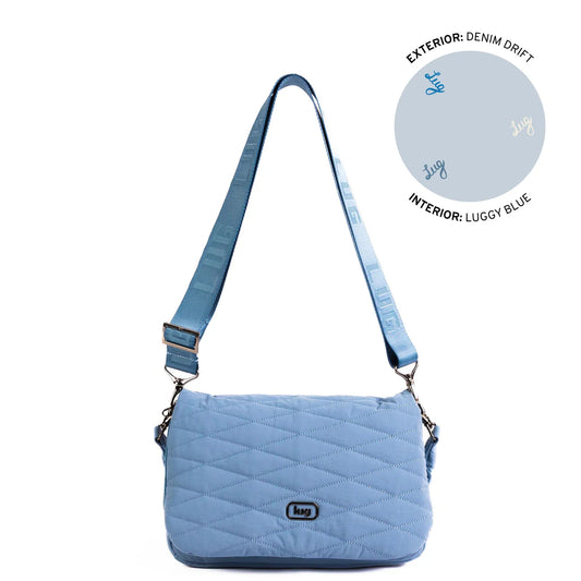 Lug Bina Fold Over Crossbody Bag Denim Drift