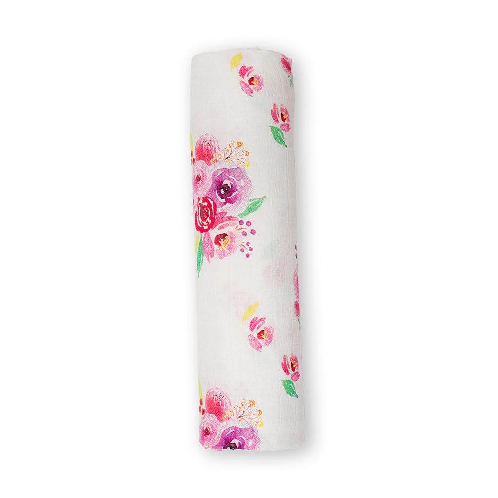 Lulujo Posies Swaddle Blanket
