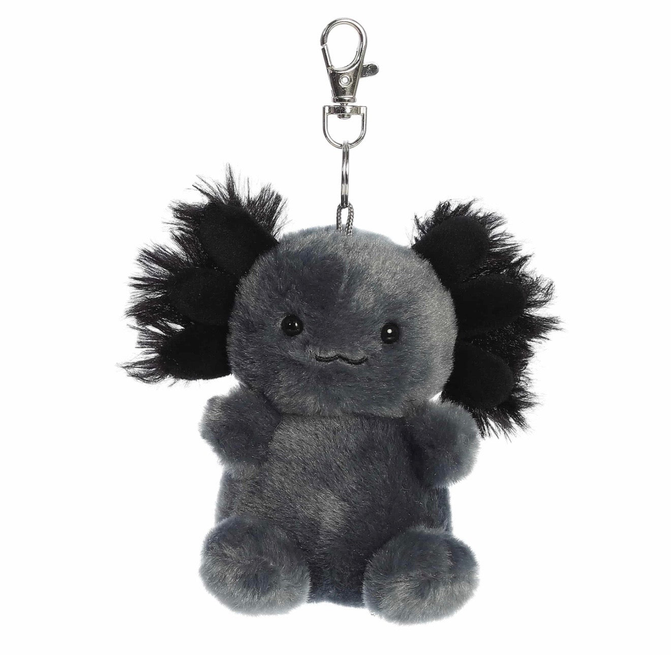 Palm Pals Onyx Axolotl Clip On Keychain