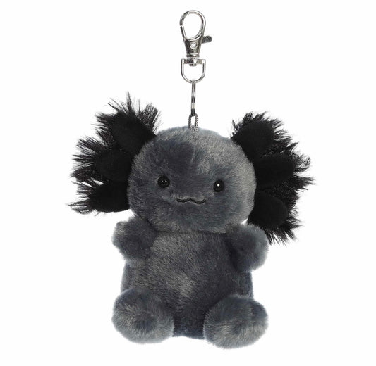 Palm Pals Onyx Axolotl Clip On Keychain