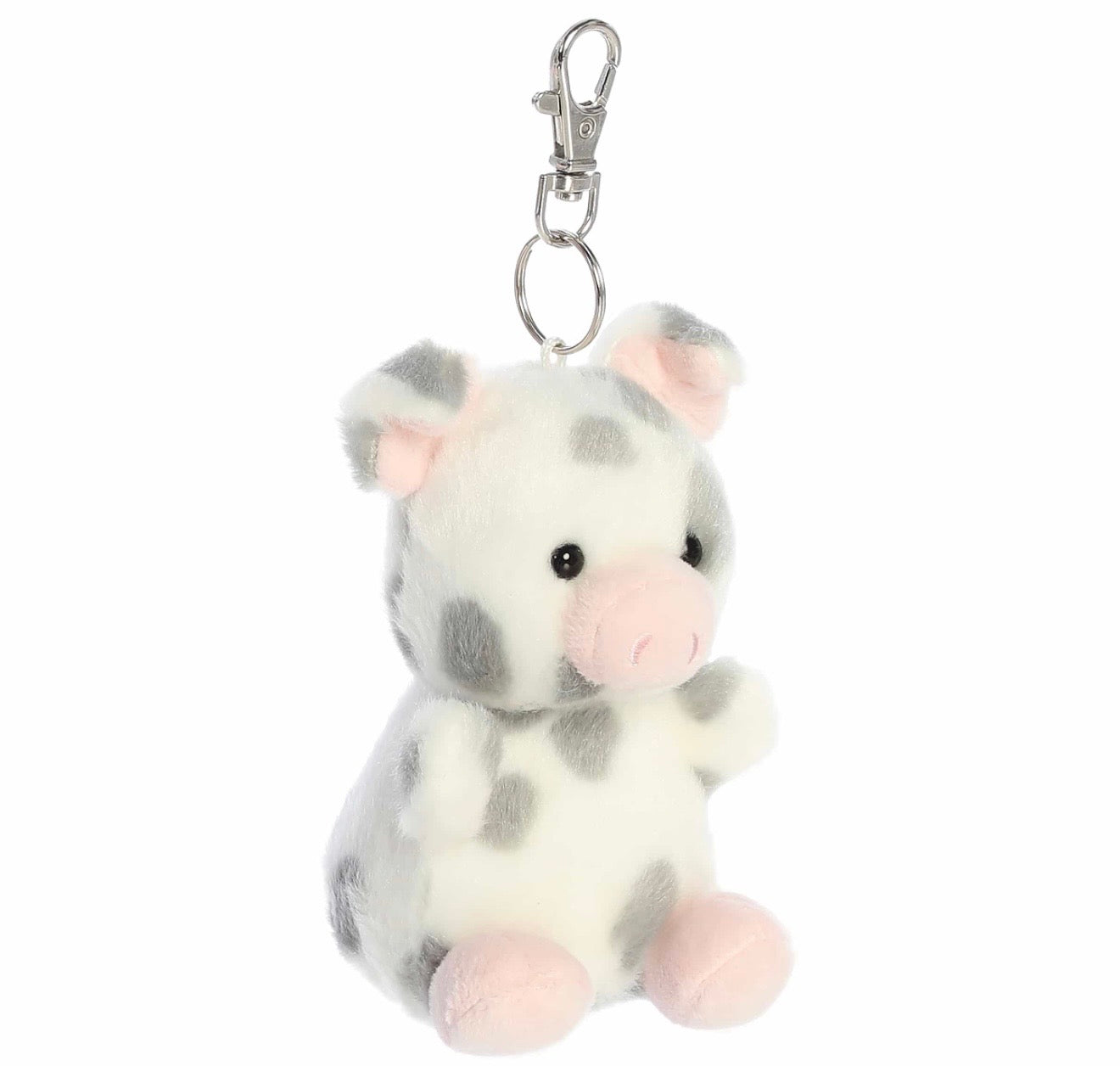 Palm Pals Piggles Spotted Pig Clip On Keychain