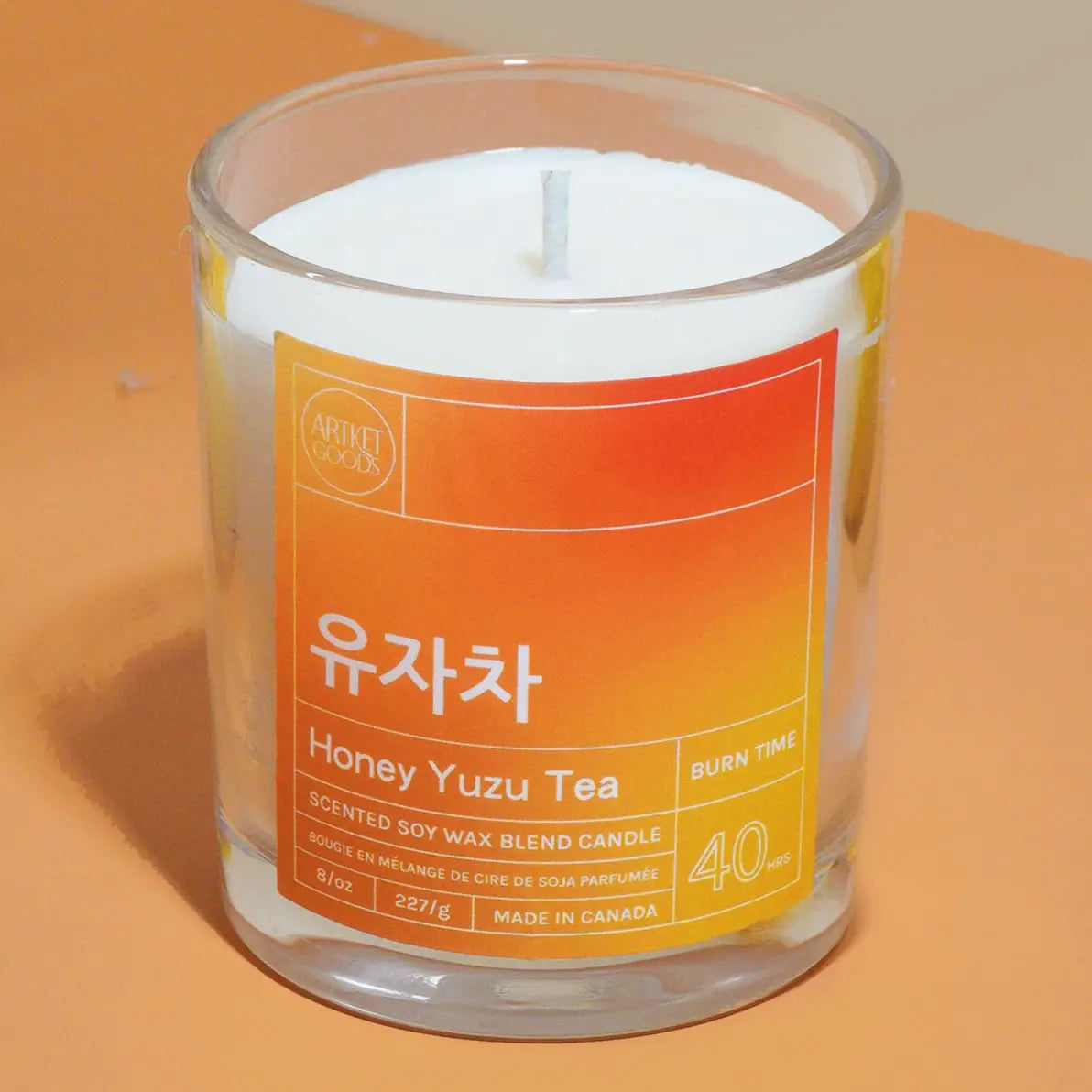 ArtketGoods Honey Yuzu Tea Soy Wax Candle