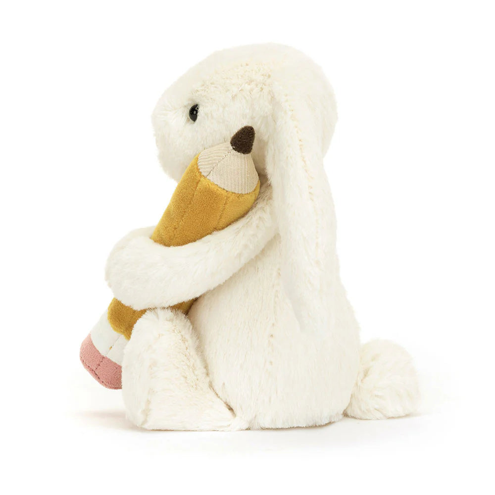 JellyCat Bashful Bunny With Pencil