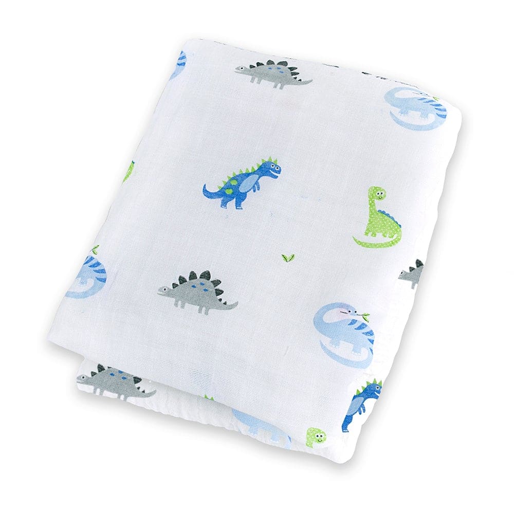Lulujo Prehistoric Pals Swaddle Blanket