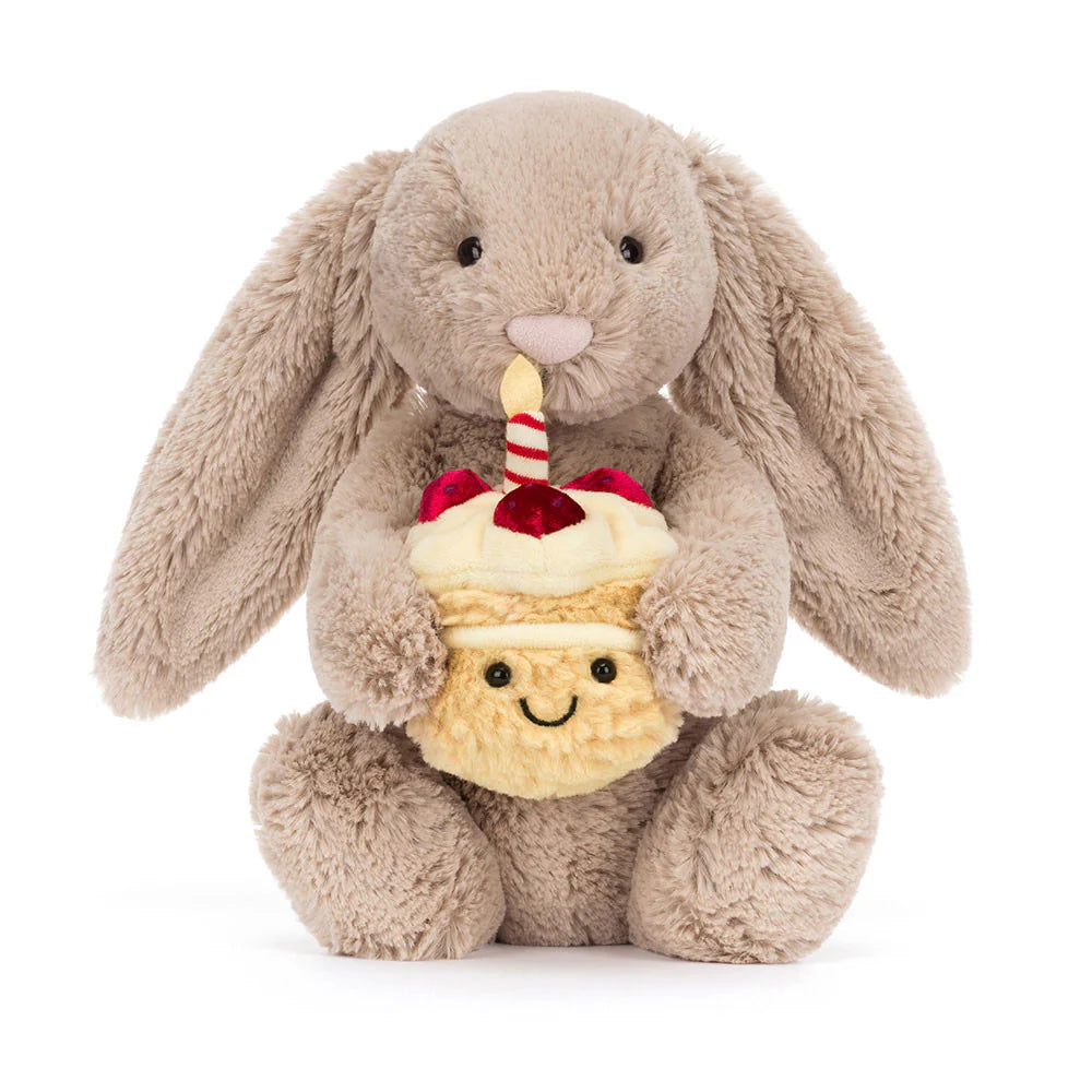 JellyCat Bashful Beige Bunny Birthday
