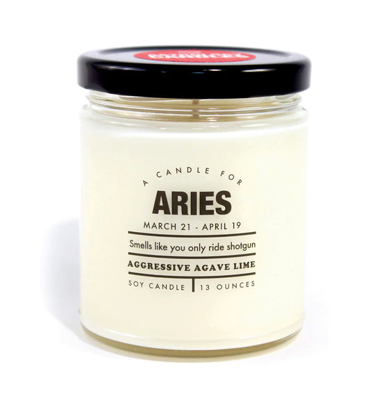 Whiskey River Astrology Candle Aries