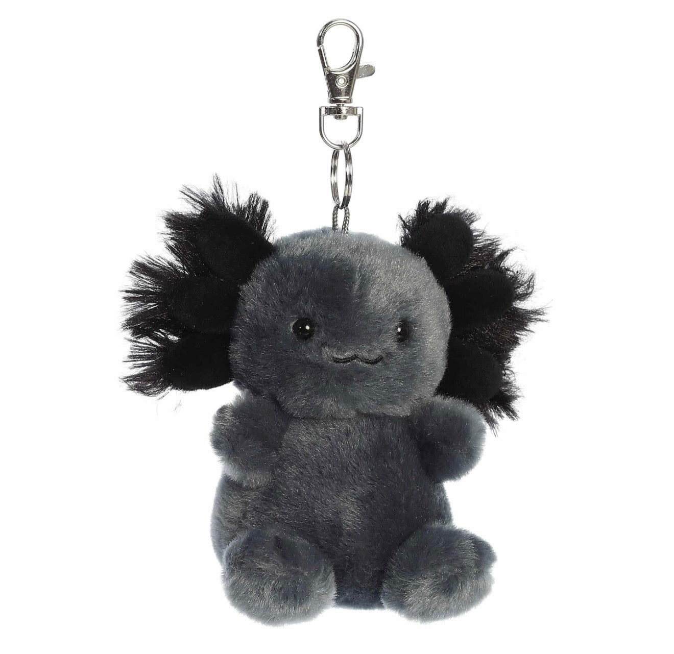 Palm Pals Onyx Axolotl Clip On Keychain
